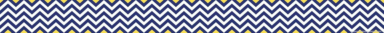 Barker Creek Double-Sided Border 2-Pack, Navy & Yellow Chevron, Decorate Galore with 70' of Border