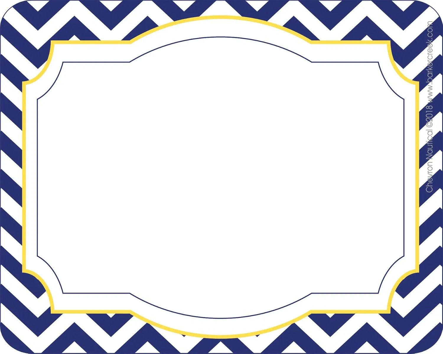 Barker Creek Name Badges & Self-Adhesive Labels, Nautical Chevron, Multi-Design, Multi-Purpose Name Tags, Gift Tags