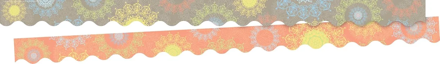 Barker Creek Double-Sided Border, Scalloped & Straight Edge, City Views