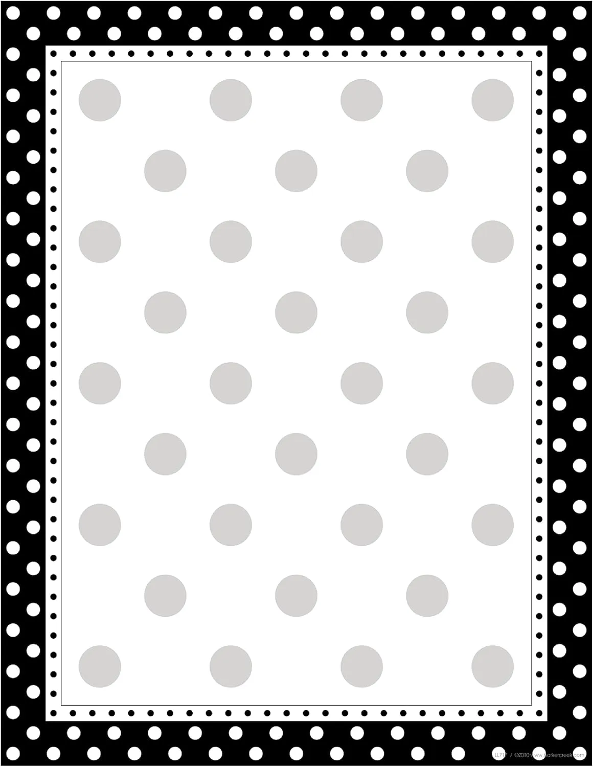 Barker Creek Designer Computer Paper, Black And White Dots, 8.5” x 11”, Decorative Printer Paper, Stationery