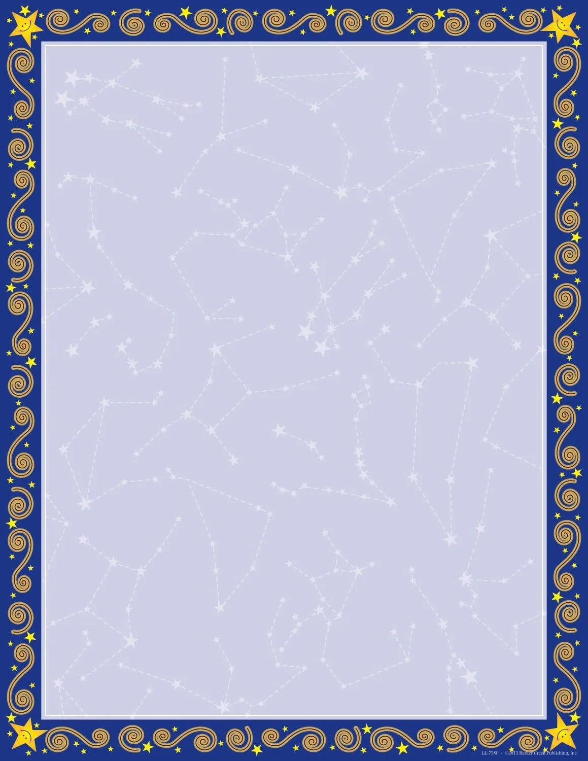 Barker Creek Designer Computer Paper, Reach for The Stars, 8.5” x 11”, Decorative Printer Paper, Stationery