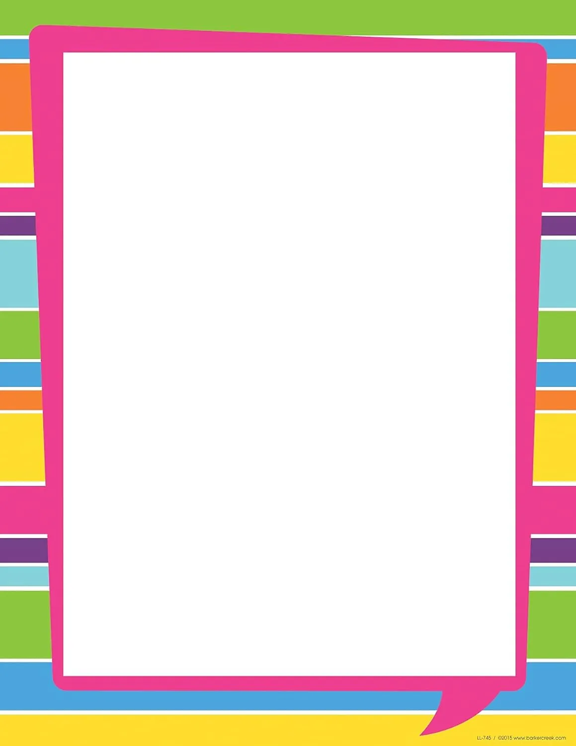 BARKER CREEK Designer Computer Paper Set, Letter Size 8.5 x 11, 200 Sheets (4 Designs)
