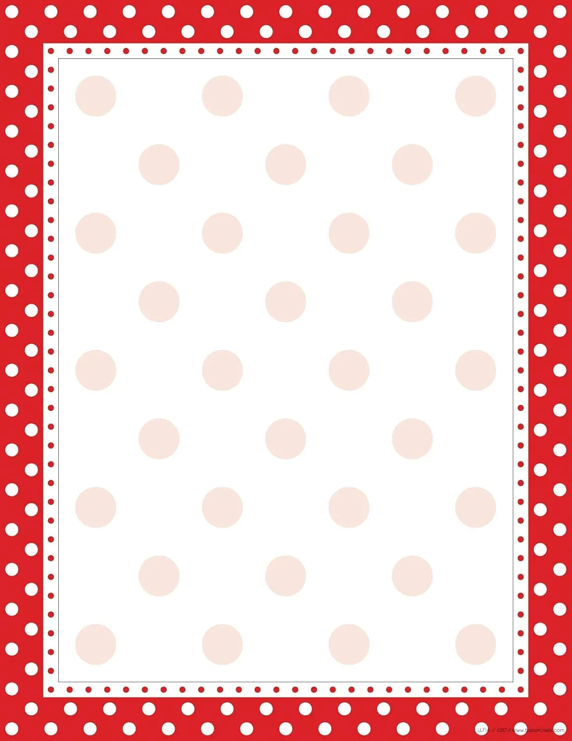 Barker Creek Designer Computer Paper 100 Sheet Set, Dots, Multi-Design, 50 Sheets of Red Dot and 50 Sheets of Black Dot