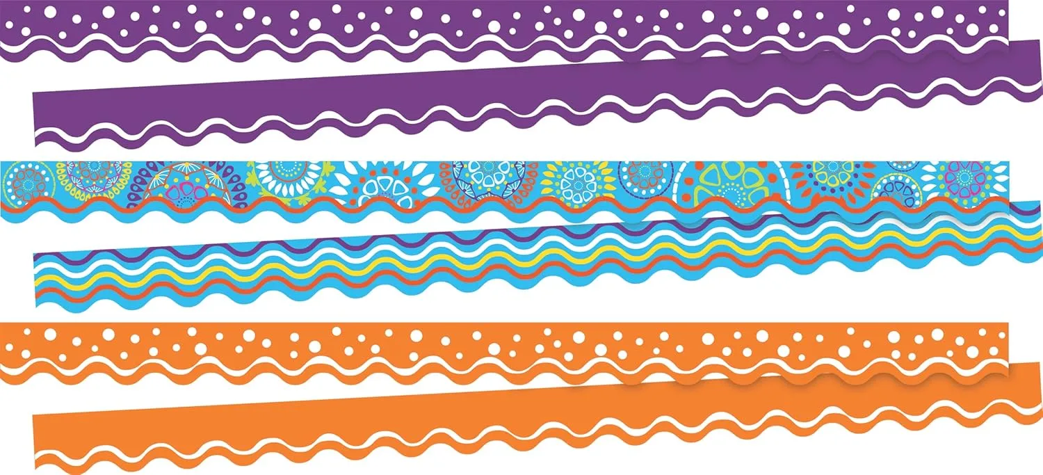 BARKER CREEK Double-Sided Trim Set of 3 Classroom Border Strips