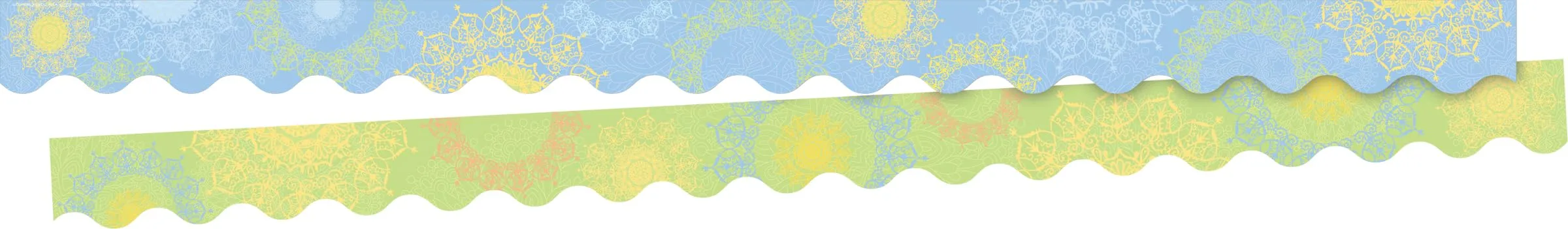Barker Creek Double-Sided Scalloped Edge Border, Mindfulness Sunrise, Trim Out Bulletin Boards and Create Colorful Displays