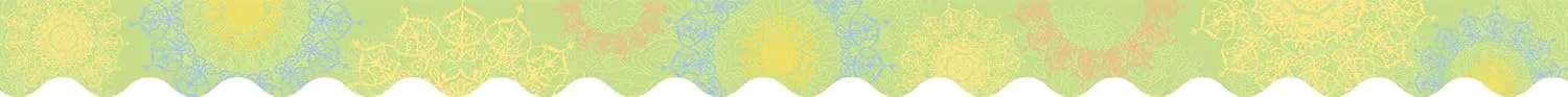 Barker Creek Double-Sided Scalloped Edge Border, Mindfulness Sunrise, Trim Out Bulletin Boards and Create Colorful Displays