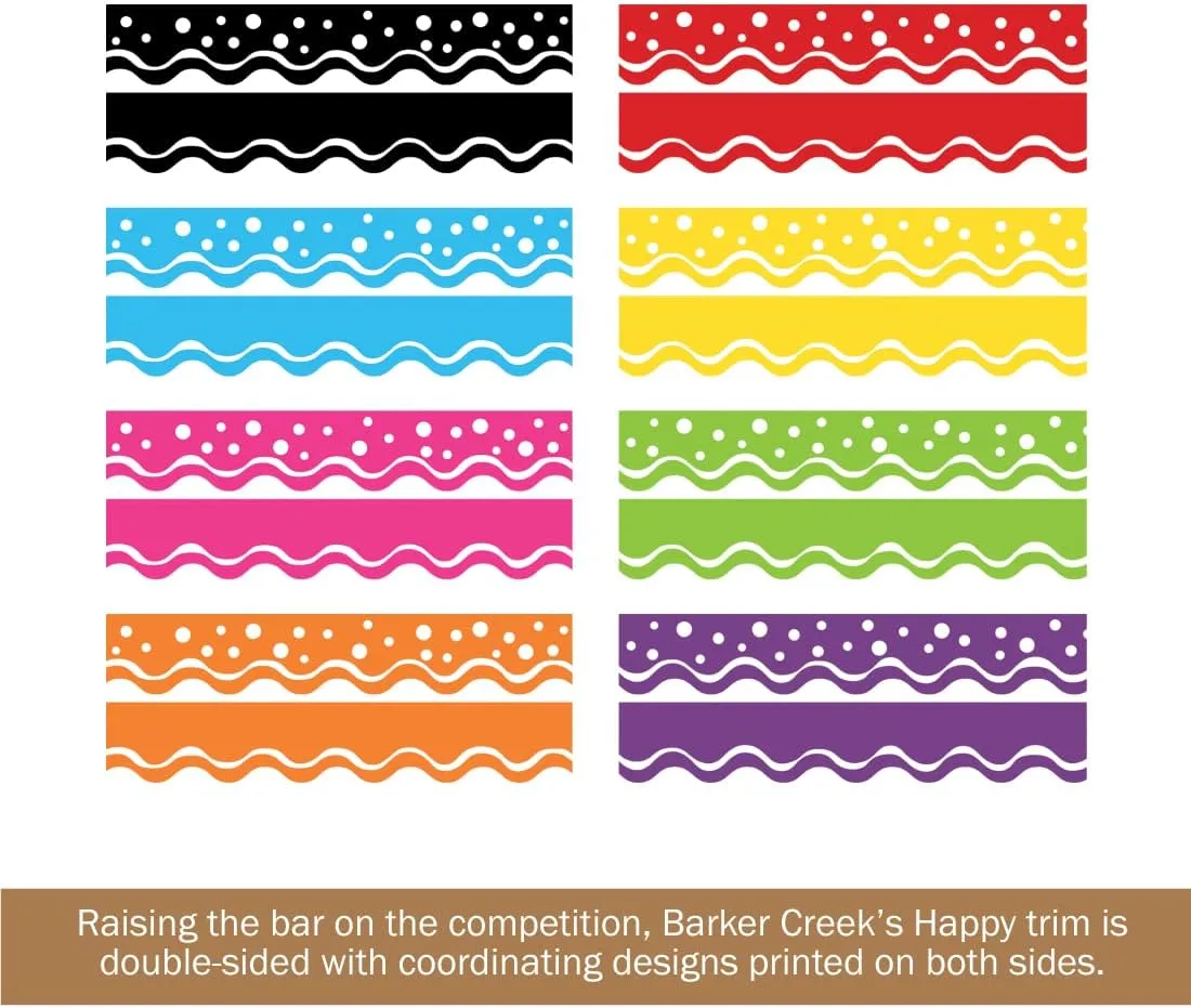 Barker Creek Double-Sided Scalloped Border (Happy)