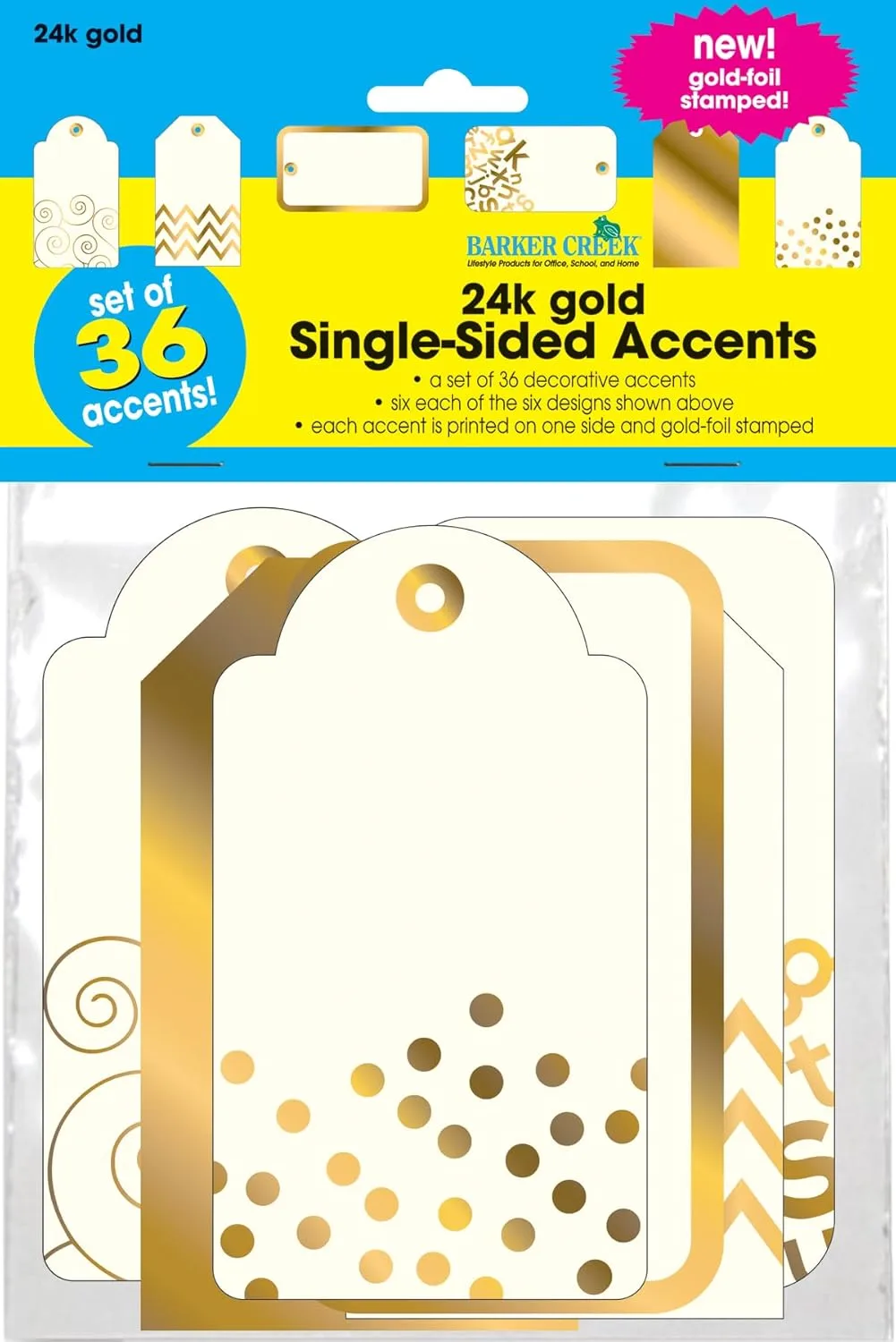 Barker Creek Double-Sided Die-Cut Accents Card Stock Cut-Outs