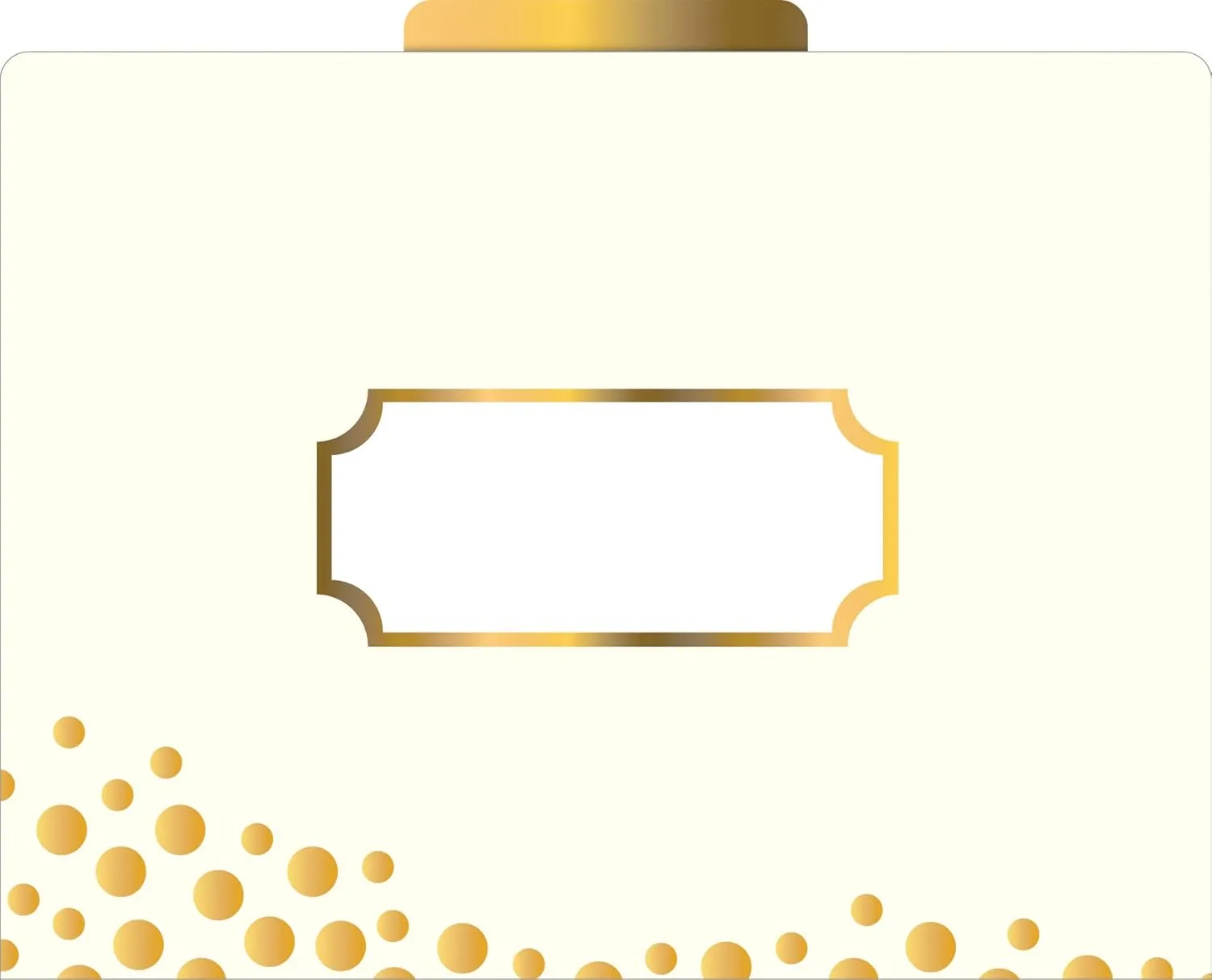 BARKER CREEK Designer File Folders Set of 24, Gold, Multi-Design Set with Gold Designs on Outside