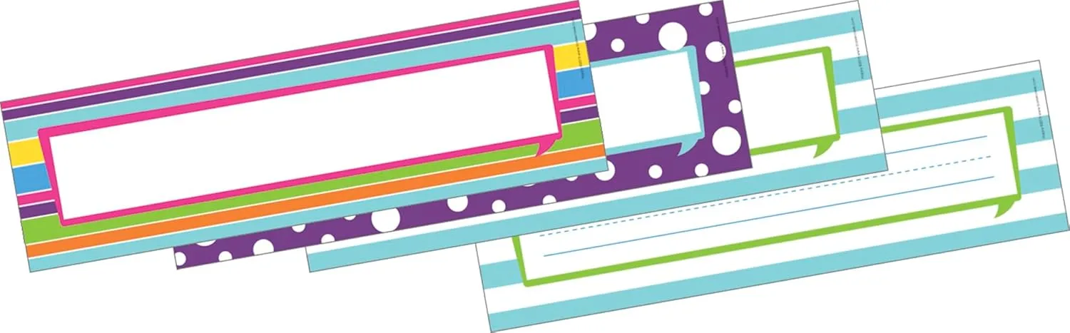 Barker Creek Double-Sided Desk Nameplates & Bulletin Board Signs