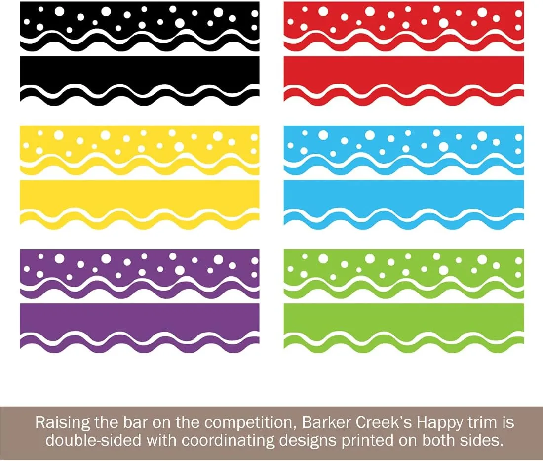 Barker Creek Double-Sided Scalloped Border (Happy)