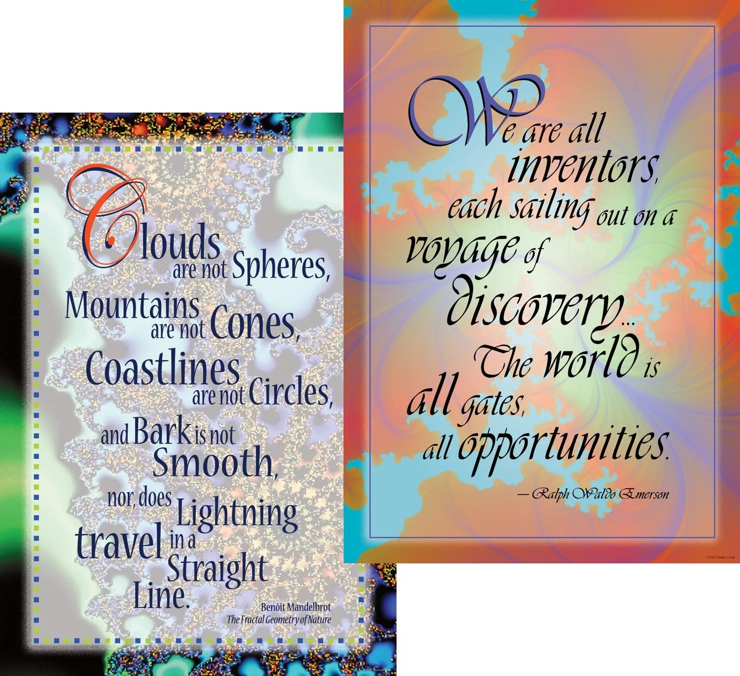 Barker Creek Poster Duet Set, Unlimited Possibilities, Set of 2 Inspirational Posters, Office, Home