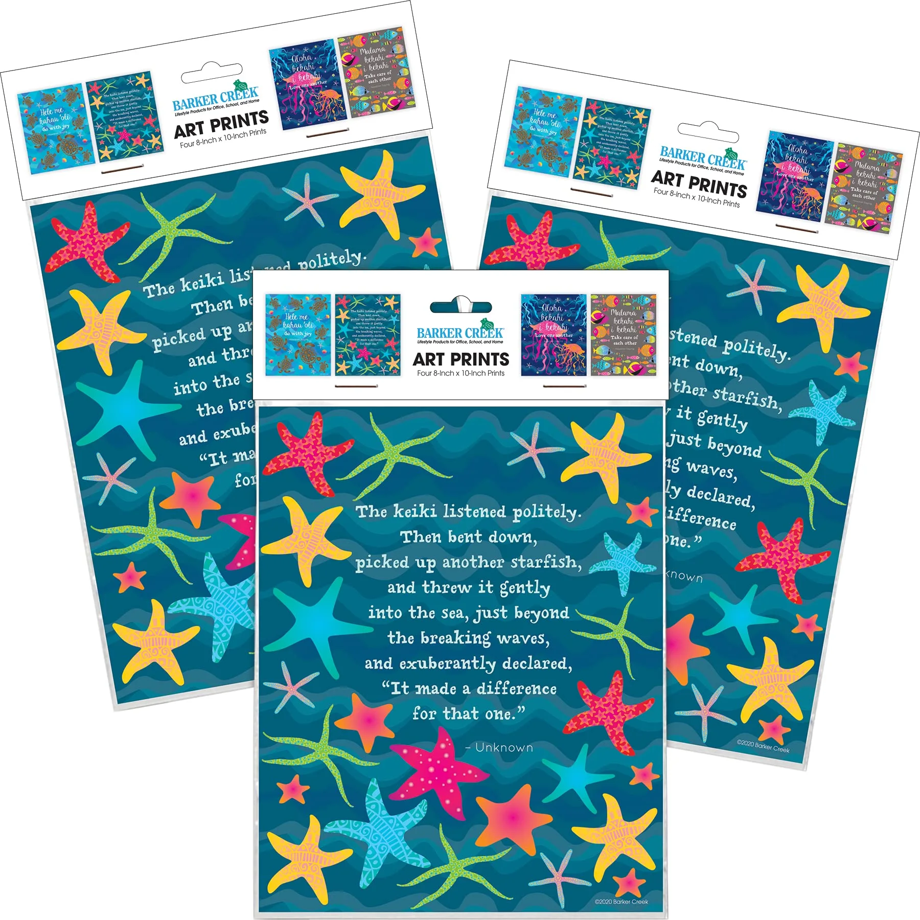 Barker Creek Art Prints, Take Care of Each Other, Set of Inspirational Art Prints from Barker Creek's Kai Ola Collection