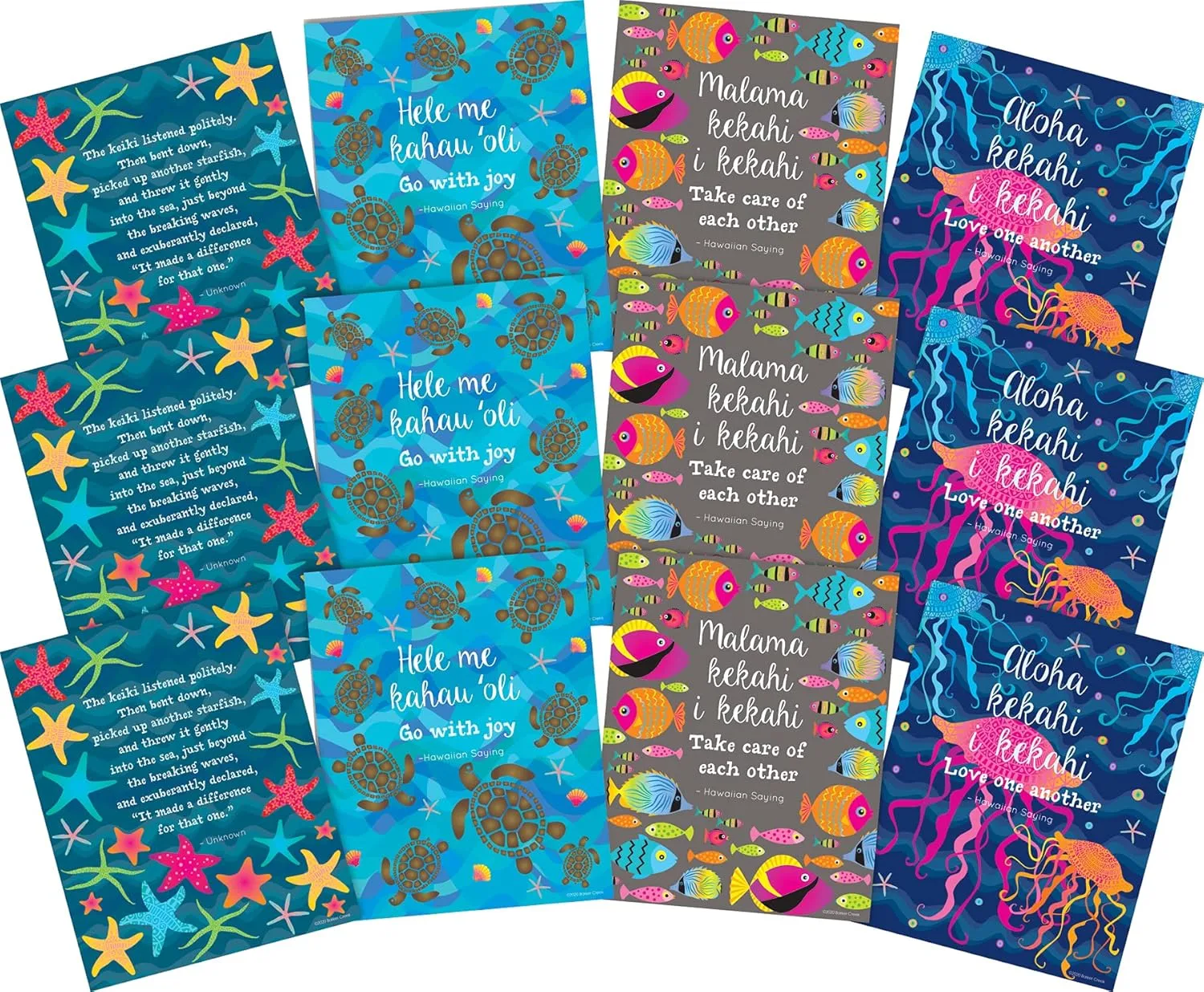 Barker Creek Art Prints, Take Care of Each Other, Set of Inspirational Art Prints from Barker Creek's Kai Ola Collection