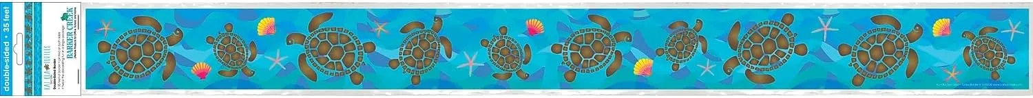 BARKER CREEK Double-Sided Border, Kai Ola Sea Turtles, for Bulletin Boards, Reception Areas, Halls, Break Rooms, Office