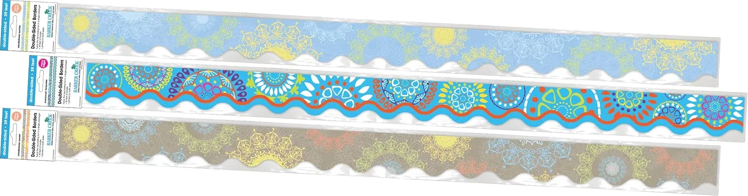 BARKER CREEK Double-Sided Trim Set of 3 Classroom Border Strips