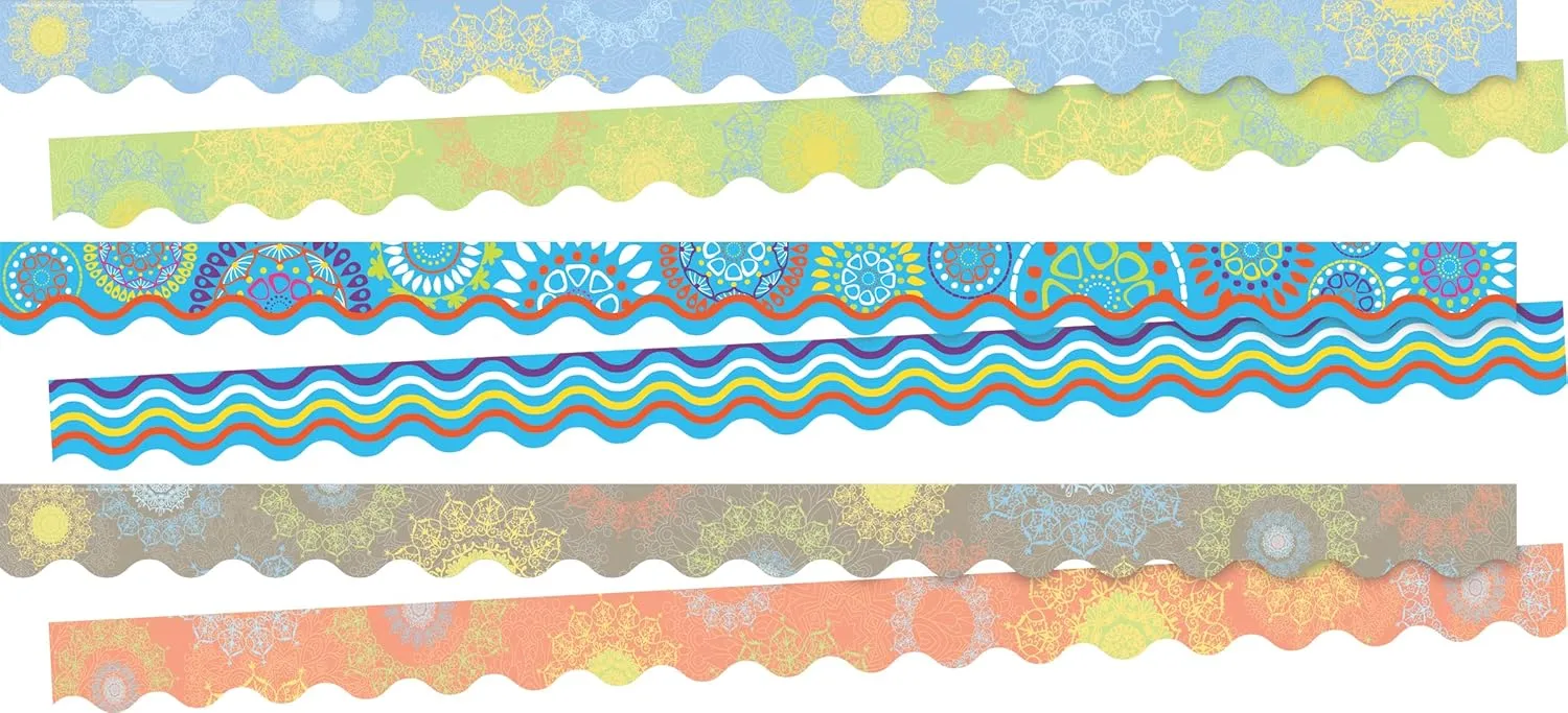 BARKER CREEK Double-Sided Trim Set of 3 Classroom Border Strips