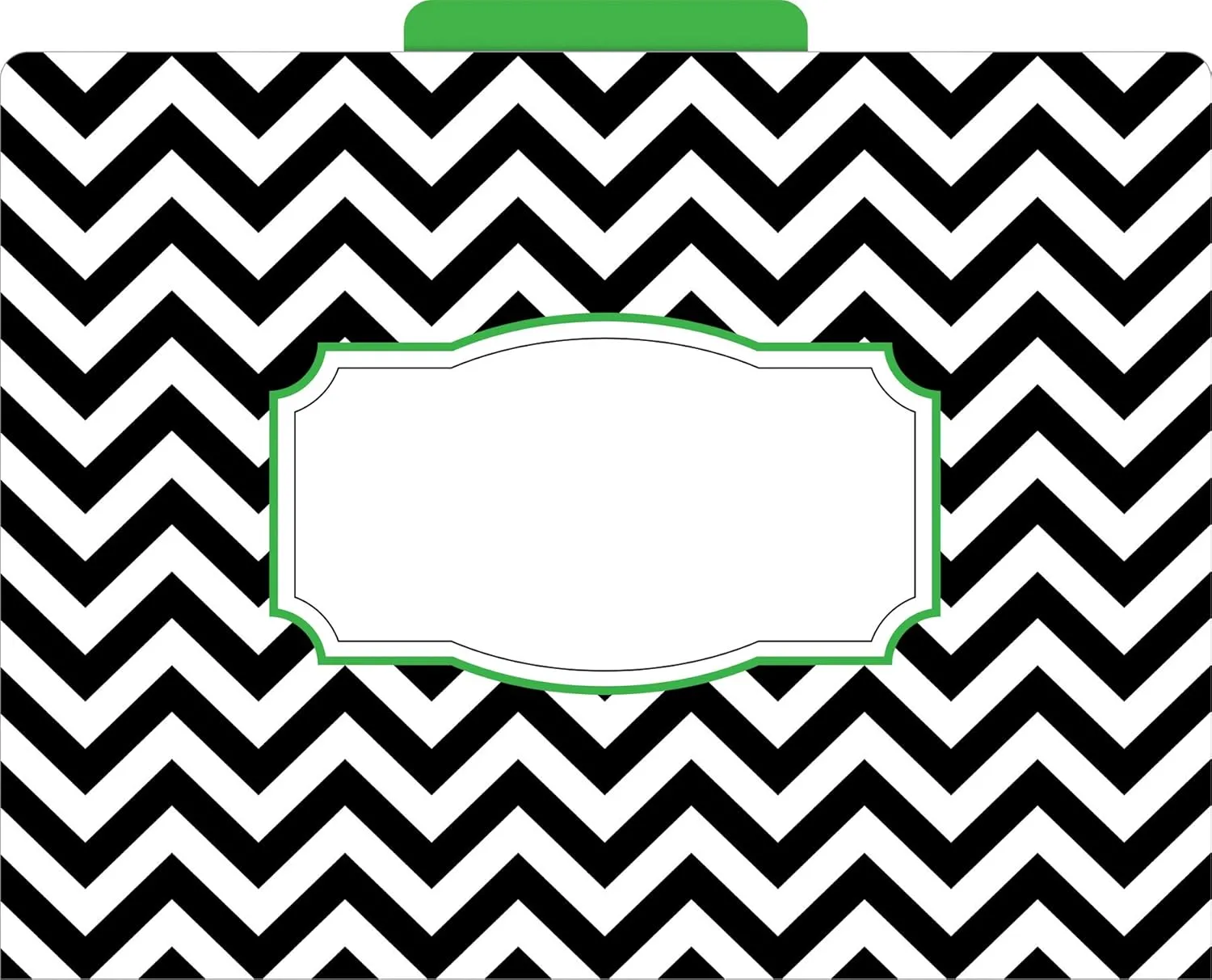 BARKER CREEK Designer File Folders, Nautical Chevron, Multicolor Chevrons on Outside, Bright Colors on Inside, Letter Size