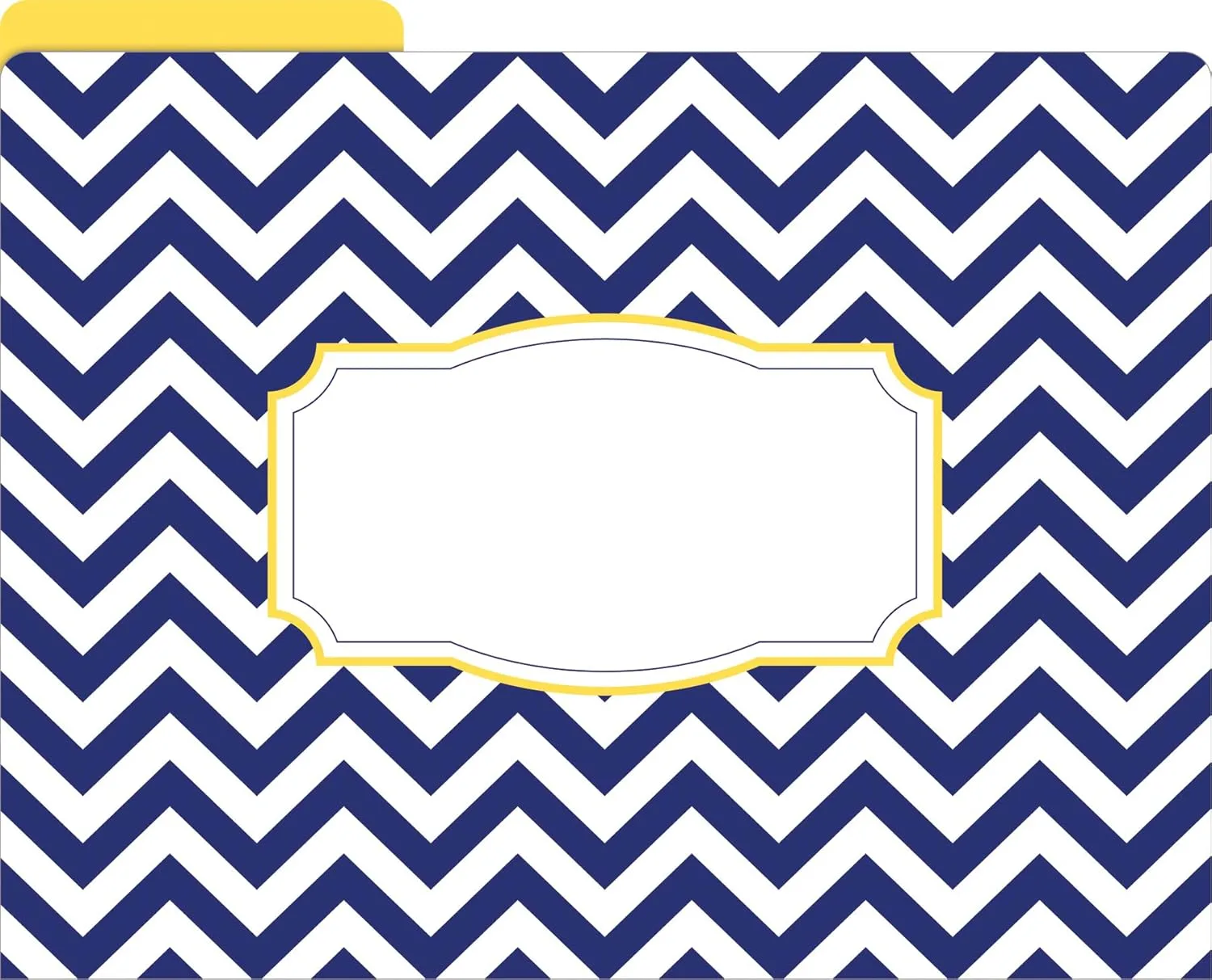 BARKER CREEK Designer File Folders, Nautical Chevron, Multicolor Chevrons on Outside, Bright Colors on Inside, Letter Size