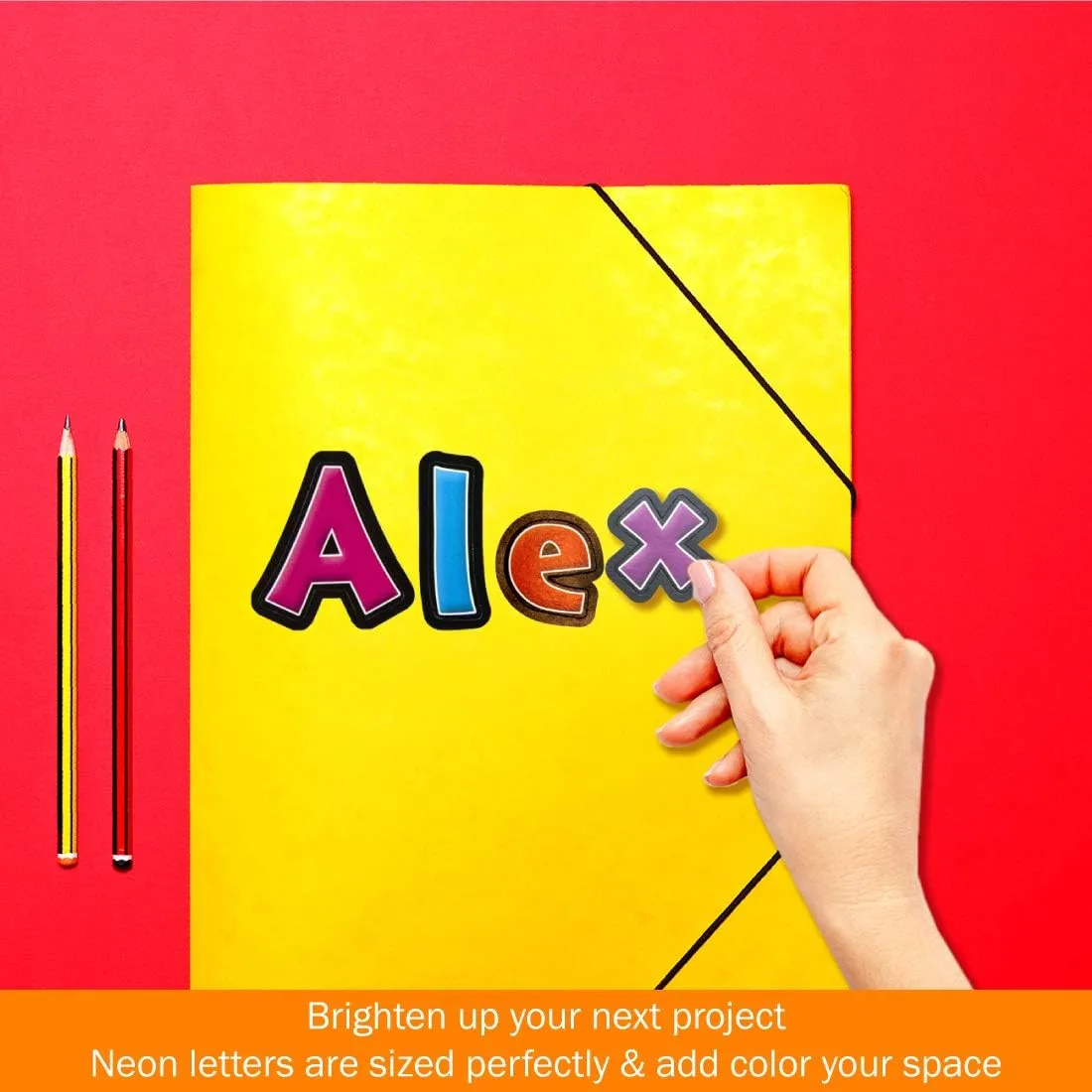 Barker Creek Letter Pop-Out Set, 2" & 4" Neon, Set Includes 255 4" and 676 2" Letters, Numbers & Punctuation Marks