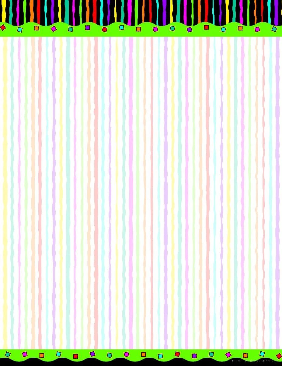 Barker Creek Designer Computer Paper, Neon Stripes, 8.5” x 11”, Decorative Printer Paper, Stationery, 50 Sheets per Pkg