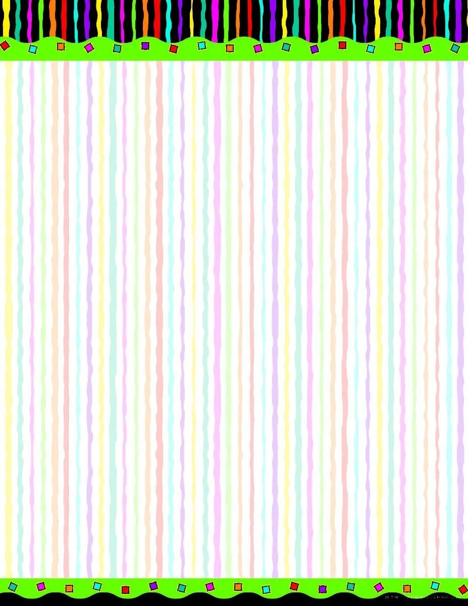 Barker Creek Designer Computer Paper, Neon Stripes, 8.5” x 11”, Decorative Printer Paper, Stationery, 50 Sheets per Pkg