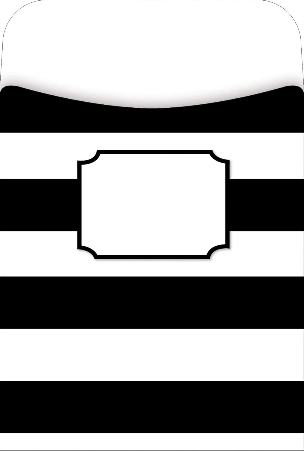 BARKER CREEK Peel & Stick Library Pockets, Wide Stripes, 3 Designs, Great for Holding Library, Index, and Flash Cards