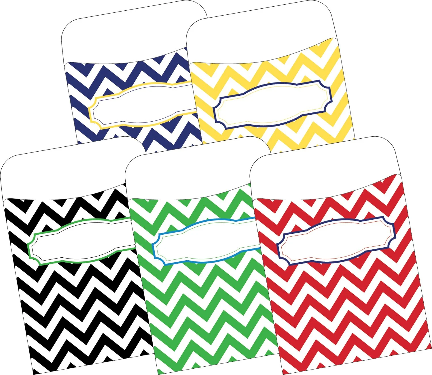 BARKER CREEK Peel & Stick Library Pockets