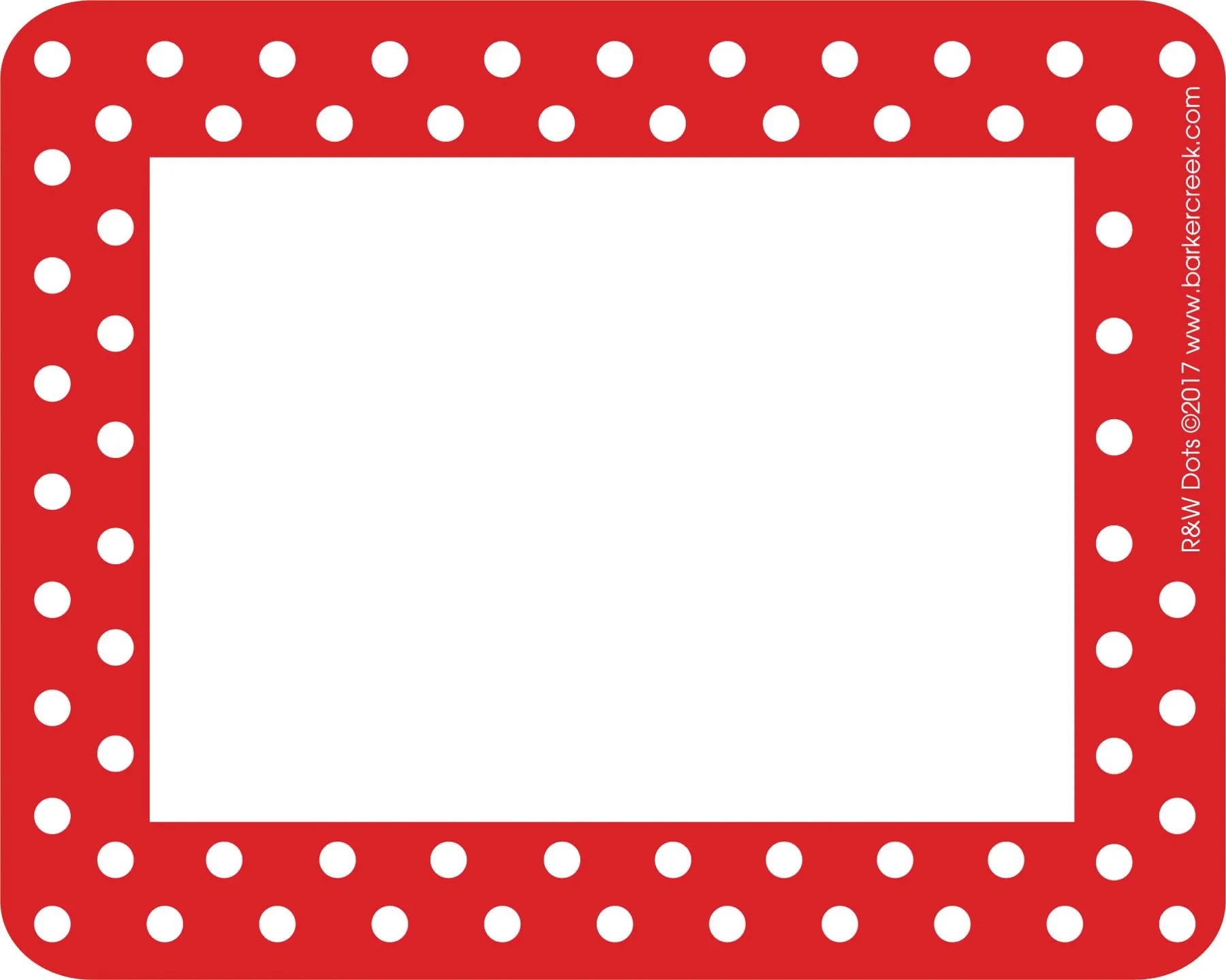 Barker Creek Name Badges & Self-Adhesive Labels, Red & White Dots, Multi-Purpose Name Tags, Gift Tags, Labels