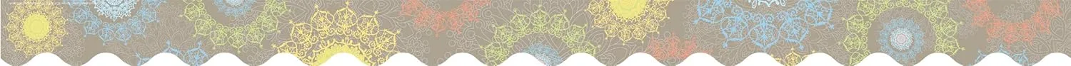 Barker Creek Double-Sided Scalloped Edge Border, Mindfulness Sunset, Trim Out Bulletin Boards and Create Colorful Displays
