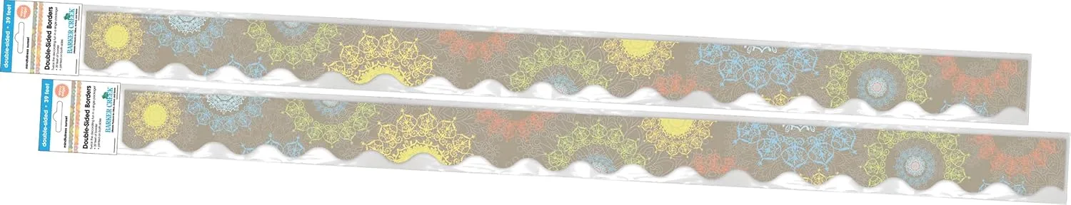 Barker Creek Double-Sided Scalloped Edge Border, Mindfulness Sunset, Trim Out Bulletin Boards and Create Colorful Displays