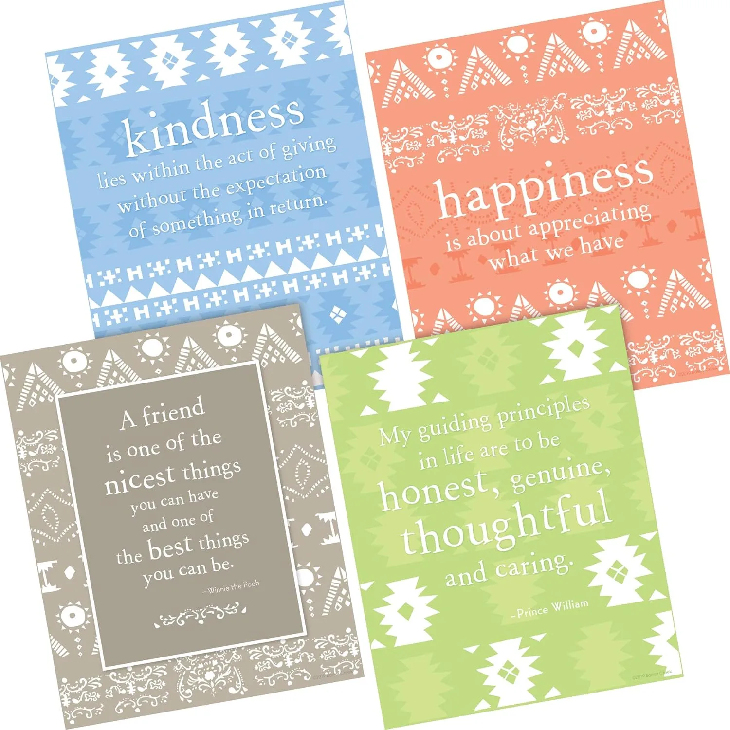 Barker Creek Set of 4 Inspirational 8 x 10 Art Prints