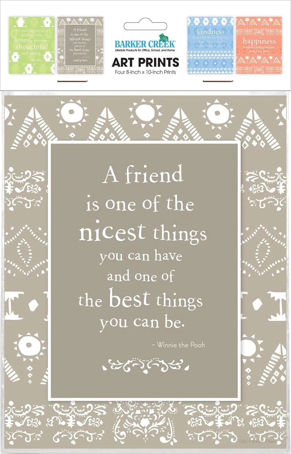 Barker Creek Set of 4 Inspirational 8 x 10 Art Prints