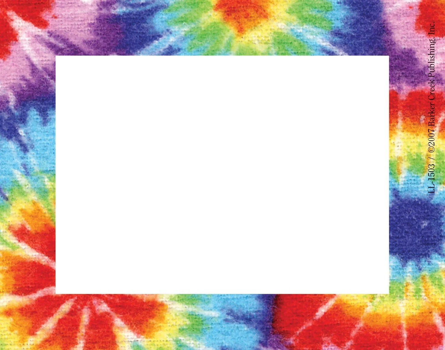 Barker Creek Name Badges & Self-Adhesive Labels, Tie-Dye, Multi-Purpose Name Tags, Gift Tags, Labels, and More! 3.5" x 2.75"