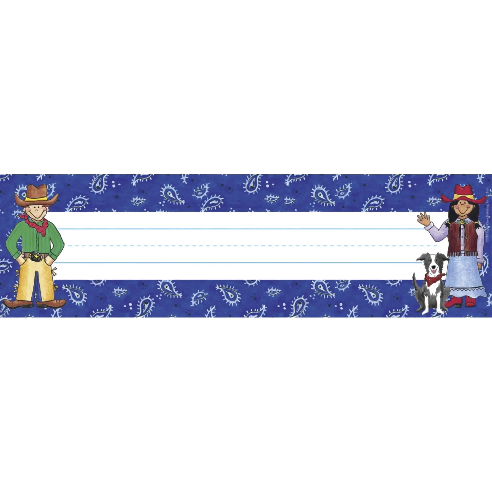 Barker Creek Colorful Desk Nameplates & Bulletin Board Signs, Western, Multi-Purpose Desk Nameplates, Bulletin Board Signs
