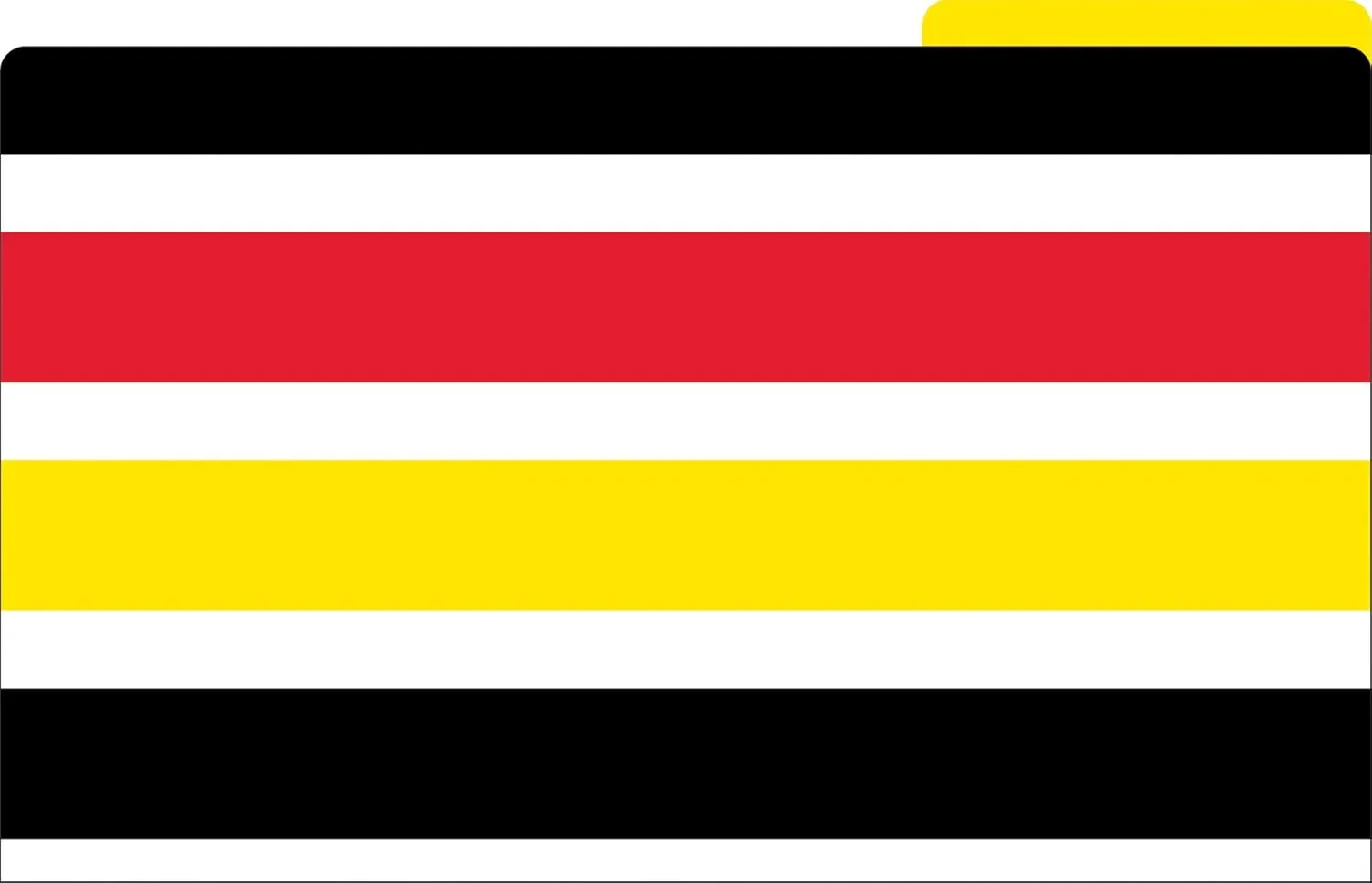 Barker Creek File Folders - Set of 9 Wide Stripes Legal Size Folders, 12pt Stock, Multi-Design Set, 1/3 Cut Tabs, Reversible