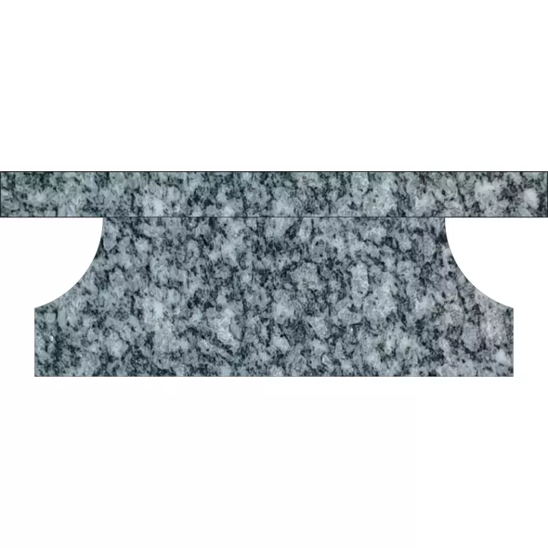 34"X34"X50" - PEDESTAL, ALL STEELED, 1" DROP WASH ON TOP, 2" TAPER AROUND SIDES, WITH 24"X36" RECESSED 0.75" PANEL ON FRONT, WITH DOWEL HOLES ON TOP, PER DWG - BARRA GRAY