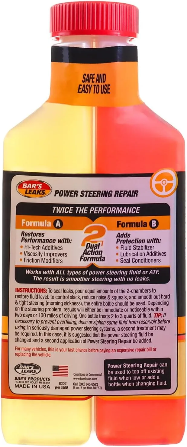 Bar's Leaks High Mileage Power Steering Repair-It, 16.9 oz 1 Pack