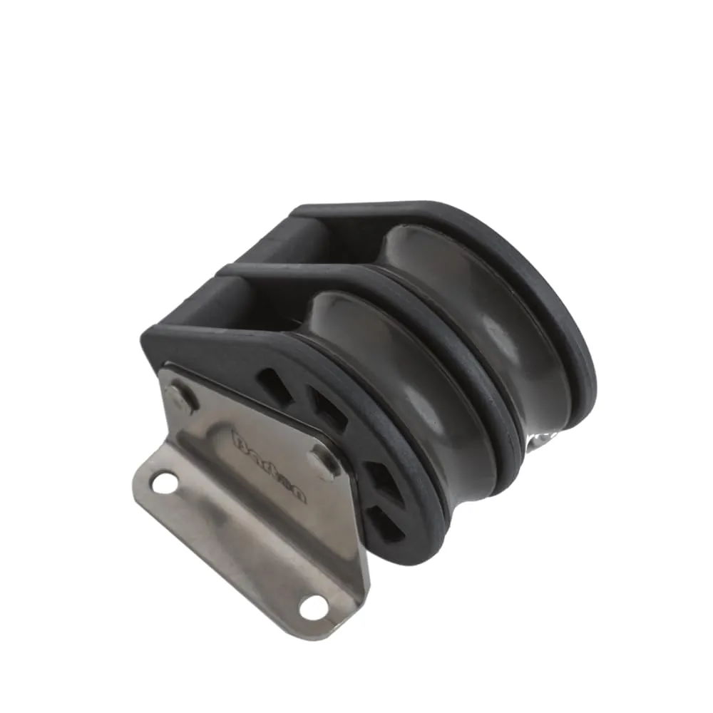 Barton Size 3 45mm Plain Bearing Double Upright Pulley Block — 400kg SWL, 10mm