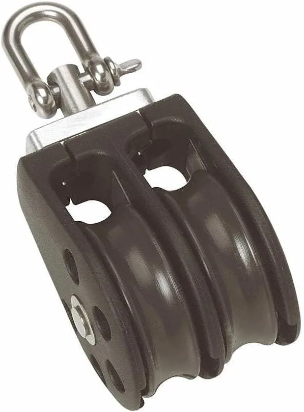 Barton Size 1 30mm Plain Bearing Pulley Block Double w/Swivel