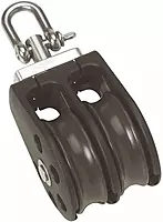 Barton Size 1 30mm Plain Bearing Pulley Block Double w/Swivel