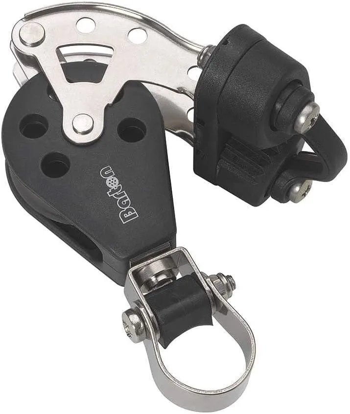 Barton Marine Size 3 Stanchion Lead Block - Single w/Becket & Cam Cleat