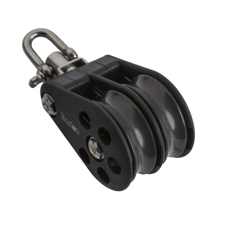 Barton Marine Size 5 54mm Plain Bearing Double Pulley Block with Swivel