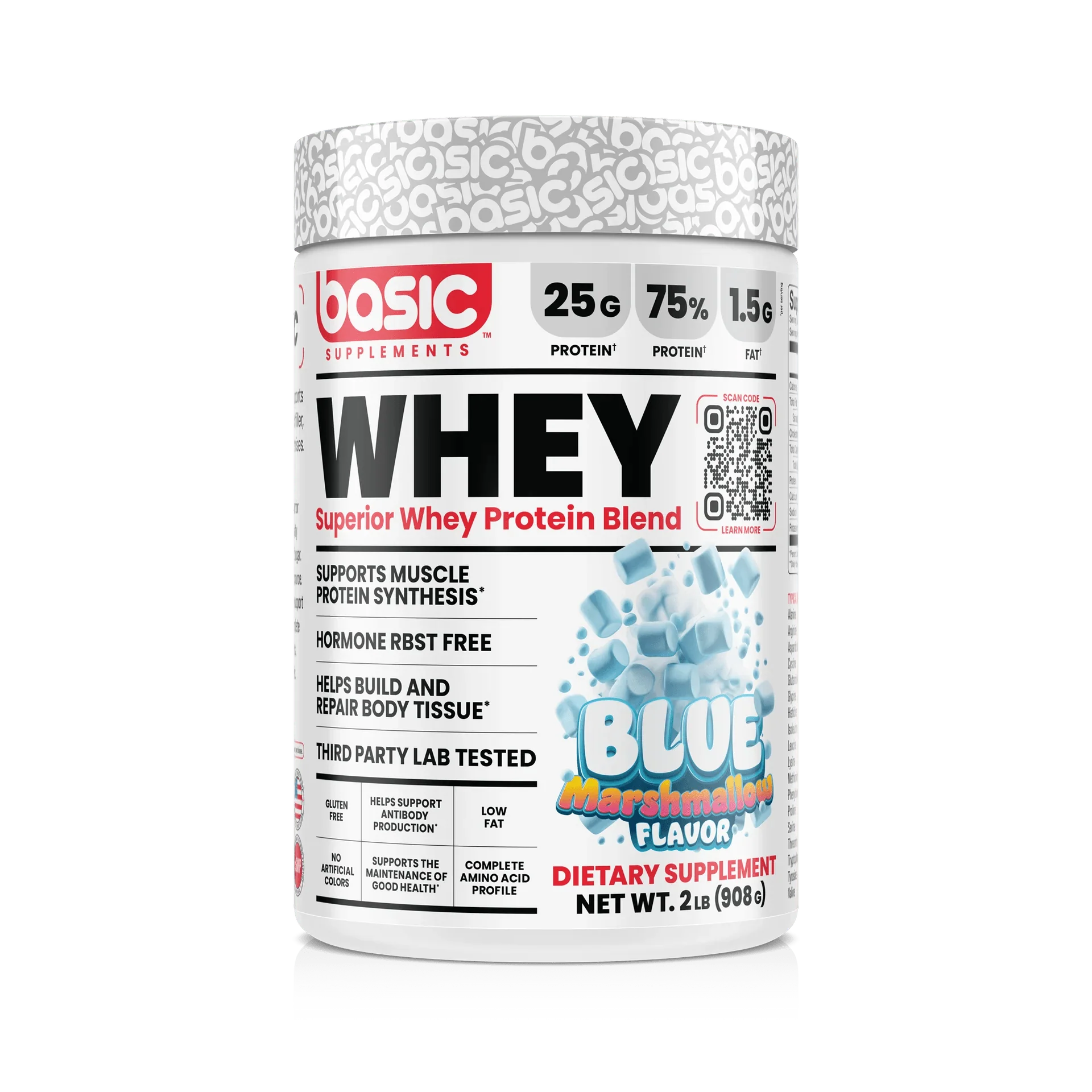Basic | Whey Protein (2lb) | Blue Marshmallow