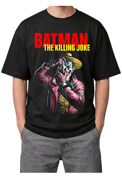 Batman The Killing Joke Oversized Black T-Shirt