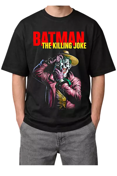 Batman The Killing Joke Oversized Black T-Shirt