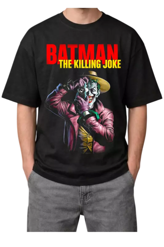 Batman The Killing Joke Oversized Black T-Shirt