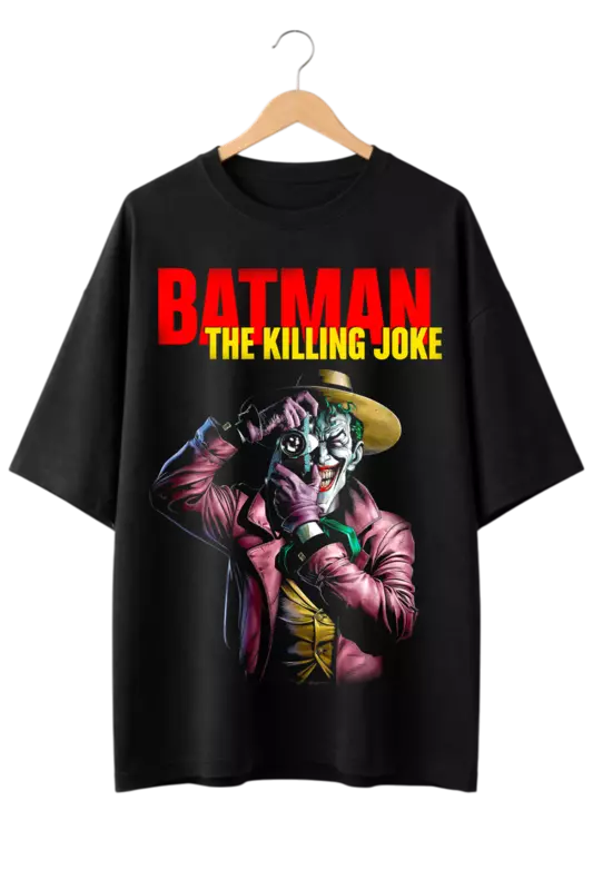 Batman The Killing Joke Oversized Black T-Shirt
