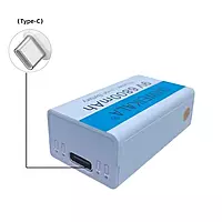 Bateria 9 Voltios recargable tipo C