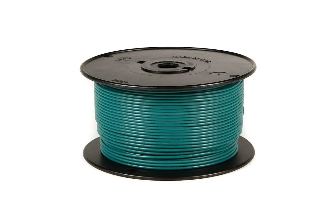 Primary Wire, 18 AWG, 1 Conductor, 100 ft, Green